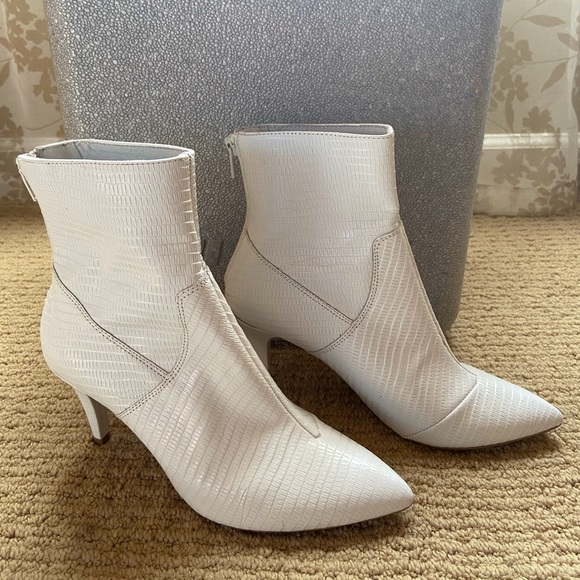 Free People Shoes - Free People White Leather Booties